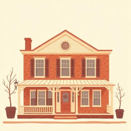 Small-town inn building